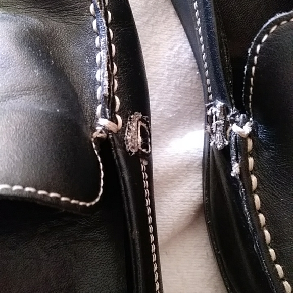 Wanted Porshe Leather Slip On Loafers Shoes 8M Black - Picture 15 of 15